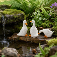 Mini Duck Figurines for Garden, Planter, Fish Tank, and Micro Landscape Decor