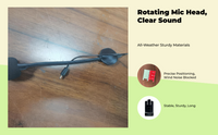 Motorcycle helmet mic with noise reduction