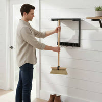 Wall-Attached Cleaning Rack Hanging Clips Cleaning Tool Rack Multi Functional Utility Shelf