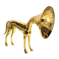 Dog Sculpture Glossy Dog Figurine Reflective for Bookshelf, Living Room