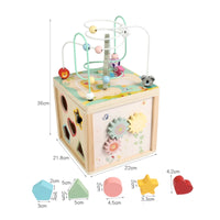 Activity Cube Interactive Bead Maze Sensory for Nursery, Preschool, Kids, Babies