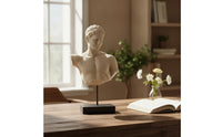 Classical-Inspired Human Figure Sculpture Decorative Tabletop Sculpture Three-Dimensional Head Bust Artistic for Home Decorators, Entryway, Office, Living Room