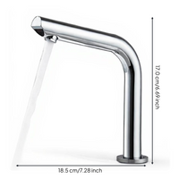 Infrared touchless faucet with mixer