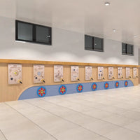 Kindergarten Wall Toy - Patriotic Wall Game with Train Theme for Early Education