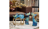 3 Pieces Cat Figurine Metal Feline Sculpture Sculpture Modern Decor for Art Collectors