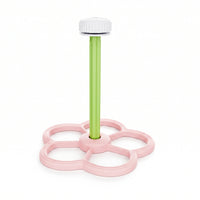 Pet Enclosure Bird Cage Perch Play Stand Round Top Cap Glossy Finish Flower Rotating Perch