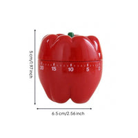 Bell Pepper Timer Rounded Pepper Shaped Timer Long-Lasting ABS Material