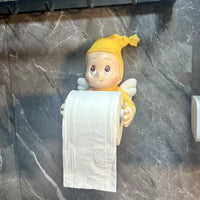 新可爱卡通星星人卷纸架厨房厕所卫生间家用免打孔壁挂式纸巾挂架