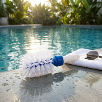 Pool Brush Head Universal Fit Pool Brush with Nylon Bristles Manual
