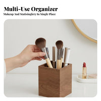 Rotating Multi-Compartment organizer Large Capacity Makeup Brush Container for Women