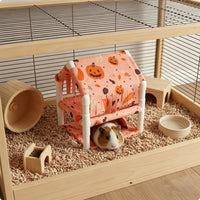 Double Layer Hideout Hut Detachable and Washable Small Pet Hideout Hut