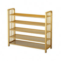 5-Tier Shoe Rack Space-Saving Furniture Solid for Renters