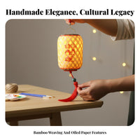 Mid-Autumn Event Bamboo Lantern, Oil Paper, DIY Handmade Kit, New 2025, Traditional Warm Ambience