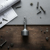 2 Pieces Thickened Steel Pile Driving Bit Stable Fit Concave Striking Head Heavy Duty Percussion Drill Head Single Piece Design for Construction, Repair Work, Metalworking