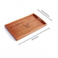 Bamboo Serving Tray Simple Design Rectangular Serving Tray Wooden for Snacks