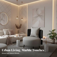 Upholstered Guest Armchair Sturdy Construction Upholstered Barrel Chair and Table Set Easy to Clean Non-Marring Feet