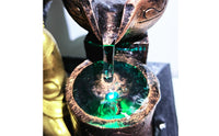 Tabletop Fountain with Buddha Carved Buddha Fountain Indoor Compact for Buddhists, Entry Table, Tea Corner