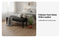 Modern Minimalist Design Padded End-of-Bed Bench Versatile Design Padded Entryway Stool Comfortable Foam Filling Indoor Furniture Easy to Clean for Boutique Owners, Homeowners, Families, Bedroom, Hallway, Dressing Room, Cloakroom