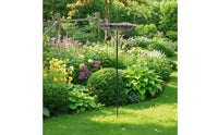 Stake Bird Bath Vintage Design Outdoor Bird Bath Feeder 2 in 1 Design for Patio