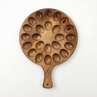 Wooden Egg Holder Farmhouse Wooden Egg Tray Solid for Kitchen