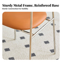 Curved Padded rearrest Chair Modern Design Curved rear Side Chair for Homeowners