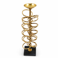Metal Candlestick Holder Modern Spiral Candlestick Holder Decorative Candle Stand, for Study