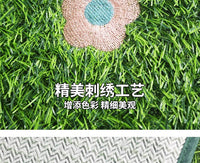 Pet Grass Mat Washable Embroidered Non-Slip Balcony Toilet Fake Grass Simulation Carpet Dog Urine Pad