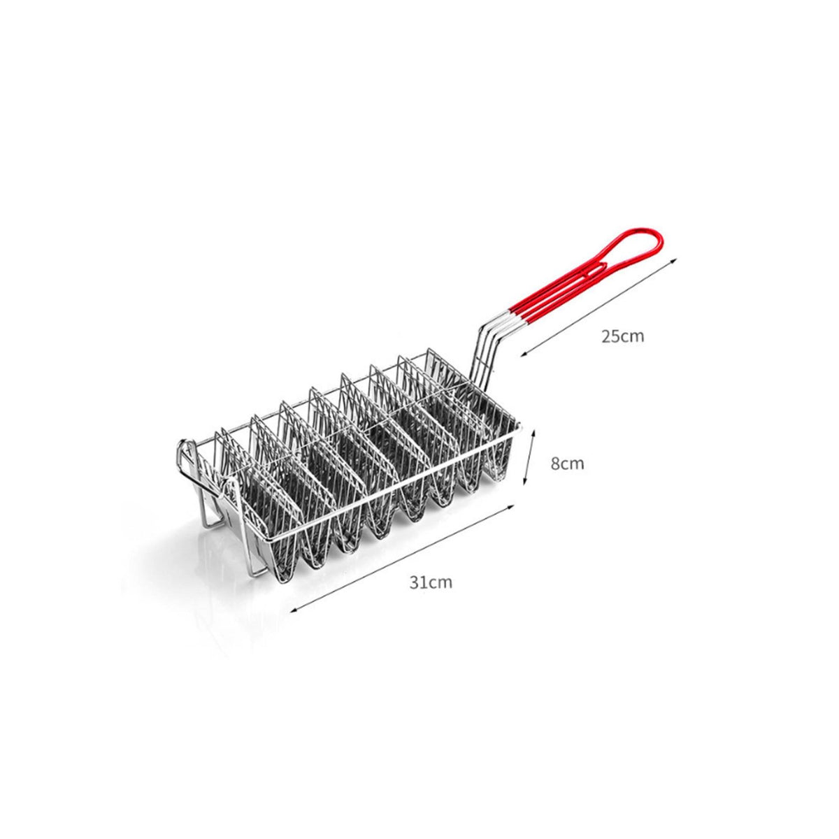 Wire Mesh Frying Basket Rust-Resistant Deep Fryer Basket Easy to Clean