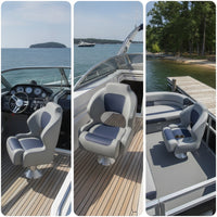 Boat Mariners Chair Foldable Seating Upholstered for Captains, Speedboats