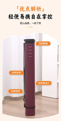 Square Flip-Top Art Tube with Adjustable Length, Plastic Storage Tube for Posters and Artwork