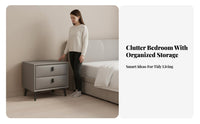 Two-Drawer End Table Minimalist and aesthetic Nightstand Space-Saving for residents