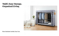 Portable Textile Closet InstallationNo-Tools Portable Textile Wardrobe Easy Assembly No-Tools-Requiredstanding for Students
