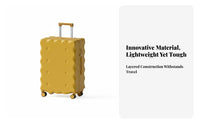 crackerTextured Luggage Telescopic Handle Trolley Case TSA Approved Lock