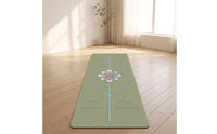 Grippy Coconut Fiber Exercise Mat Printed Exercise Mat with Alignment Lines Long-Lasting Wide for Yogis, Home Gym