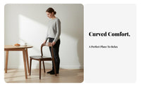 Archedd Spine-Supportingrest Side Chair Nordic and Design Archedd Spine-Supporting Dining Chair Versatile Use Armless