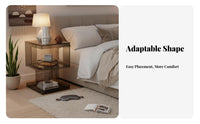 Rippled C-Shaped Table Multi-Functional Household Furniture Modern Aesthetic