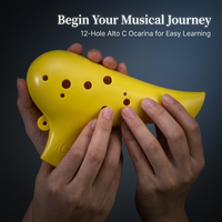 12 Hole Alto, Beginner Ocarina Alto C with Music Score, Ocarina Alto C Gift for  #variant:Yellow