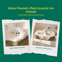 Plush dog bed with removable cover
