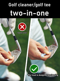 新款高尔夫球TEE可瞄准方向球座golf多功能清洁球钉批发跨境源头