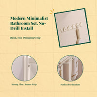 No-drill aluminum towel rack
