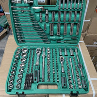 German Import 216-Piece 72-Tooth Auto Repair Tool Set with Socket Wrenches