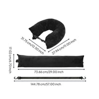Fillable Travel Pillow Case Multi-Functional Design Fillable Travel Pillow Space Saving Stuffable Neck Support for Camping, Hiking