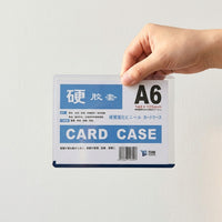 A6 Lanyard with Card Holder, Clear PVC Lanyard with ID Holder, Rigid PVC ID Card Holders for Office Workers, Modern Minimalist Design