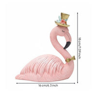 Flamingo Figurine Hand Painted Pink Flamingo Figurine Lifelike Details for Shelf