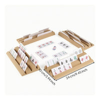 Compact Tile Game Set with Racks Sturdy Tabletop Tile Game Portable Storage Bag Easy to Learn for Family, Adults and Kids
