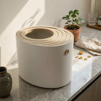 Enclosed Feline Toilet Large Size Hooded Litter Pan Easy to Clean