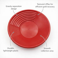 Gold Washing Pan, Lightweight 300g PP Material, Gold Sifting Classifier for Sepa #variant:Red
