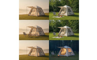 Easy Setup Inflatable Tent Waterproof Air Tent Protection Windproof for Campers, Families, Camping, Road Trips, Park