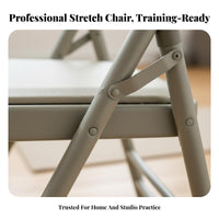 Foldable Mindful Movement Auxiliary Chair Padded Seat Backless Mindful Movement Chair Reinforced Double Bar Design Folding Exercise Stool Multifunctional for Beginners, Seniors, Home