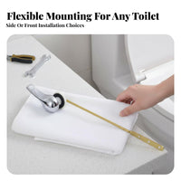 Side-Mount Single Push Flusher silver-toned Finish Flush Mechanism for Plumbers